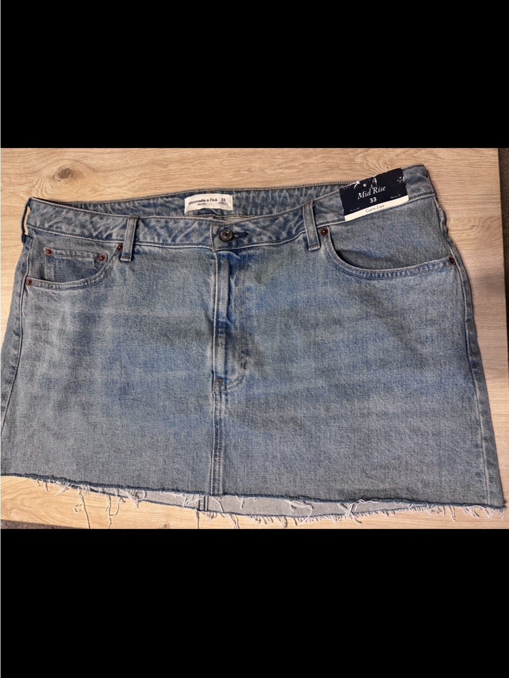 NWT Abercrombie & Fitch Light Blue Denim Skirt